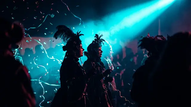 Freunde spielen ein Musikspiel auf einer Party: Karneval-Musikspiele: Die Besten Partyaktivitäten für die Karnevalssaison