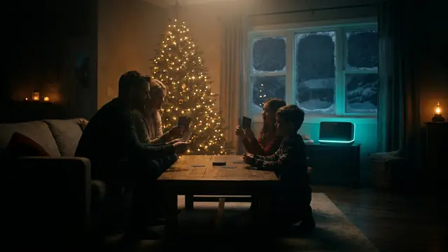 Freunde spielen ein Musikspiel auf einer Party: Musikspiele Die Deine Weihnachtsfeier Unvergesslich Machen