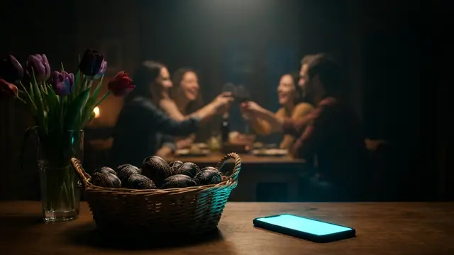 Freunde spielen ein Musikspiel auf einer Party: Oster-Musikspiele: Lustige Ideen für Jedes Alter