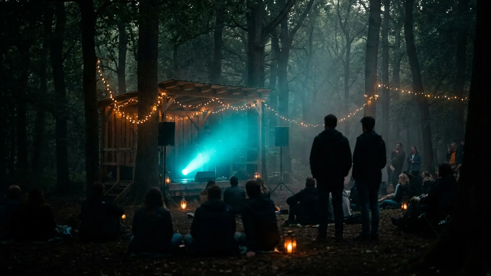 Escenario de festival de noche: Crea tu propio pack de quiz musical de End of the Road 2026 con Hitify (estilo Hitster)