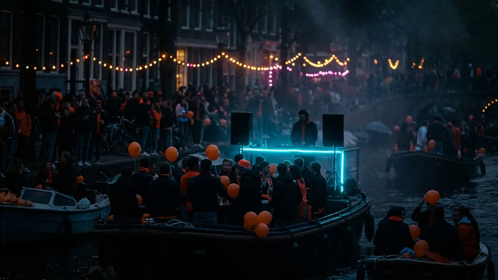 Freunde spielen ein Musikspiel auf einer Party: Koningsdag Partyspiele: Musikalische Unterhaltung für die Feierlichkeiten zum Königstag
