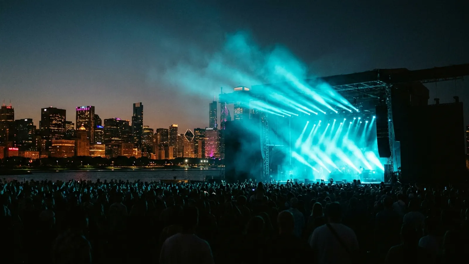 Festivalové pódium v noci: Vytvorte si vlastni Lollapalooza 2026 hudebni kviz pack s Hitify (styl Hitster)