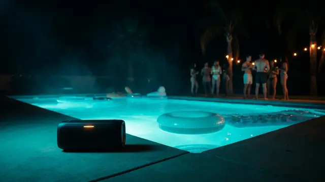 Freunde spielen ein Musikspiel auf einer Party: Pool-Party Musikspiele: So wird deine Sommerparty unvergesslich