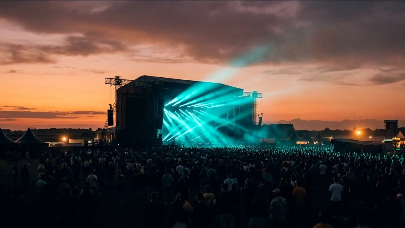 Festivalové pódium v noci: Vytvorte si vlastni Rock Werchter 2026 hudebni kviz pack s Hitify (styl Hitster)