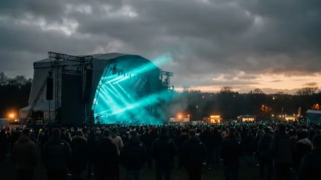 Festivalbühne bei Nacht: Erstell dein eigenes TRNSMT 2026 Musikquiz-Pack (Hitster-Style) mit Hitify