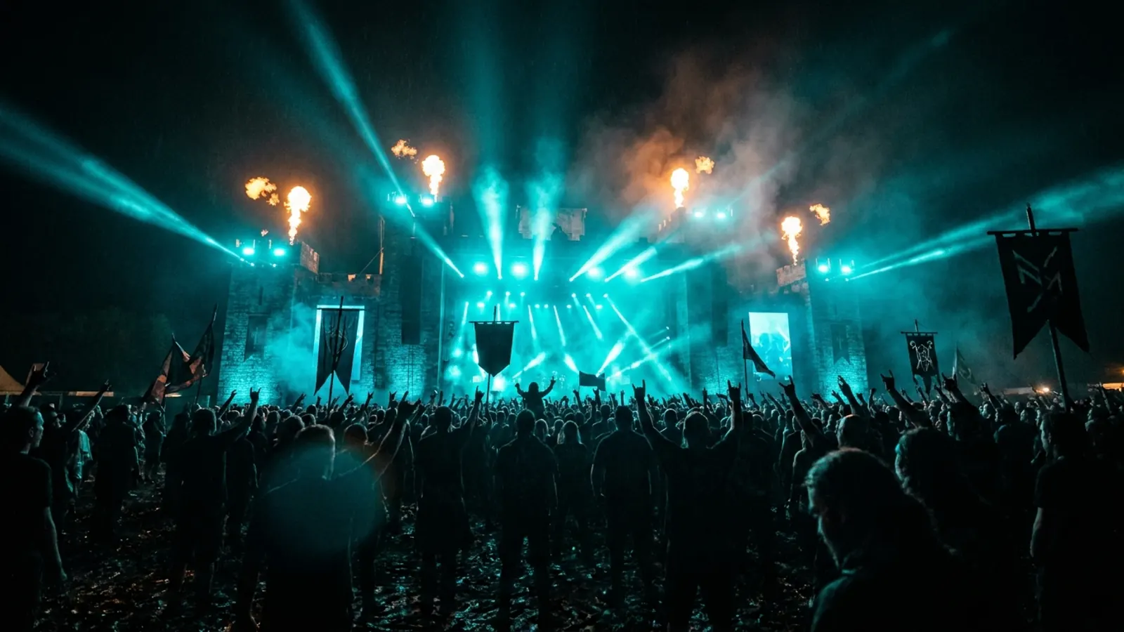Festivalové pódium v noci: Vytvorte si vlastni Wacken 2026 hudebni kviz pack s Hitify (styl Hitster)