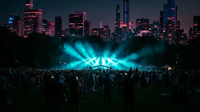 Festivalbühne bei Nacht: Erstelle dein eigenes We Belong Here Musikquiz-Paket (Hitster-Style) mit Hitify