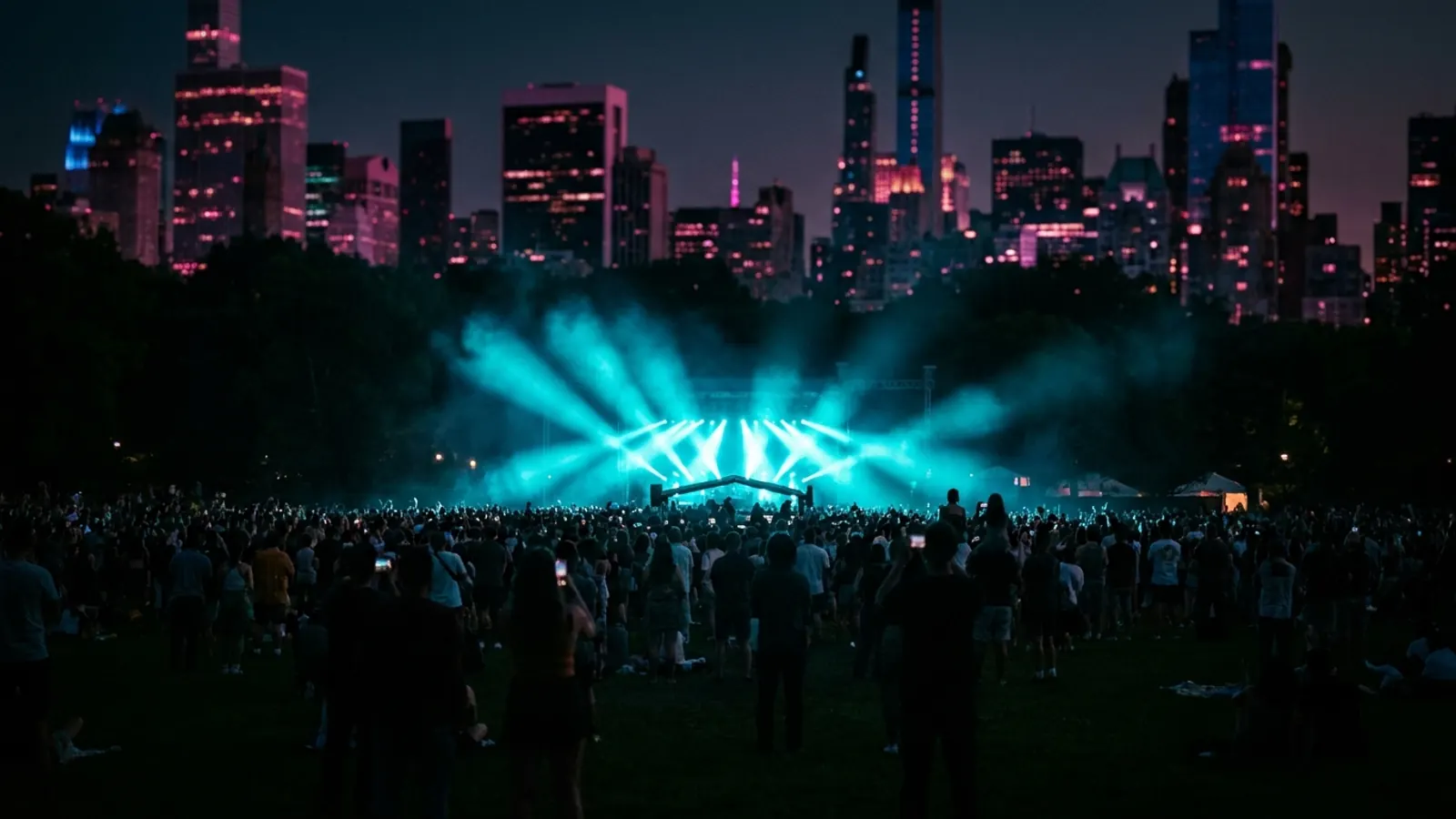 Festivalové pódium v noci: Vytvořte si vlastní balíček hudebniho kvizu We Belong Here s Hitify (styl Hitster)